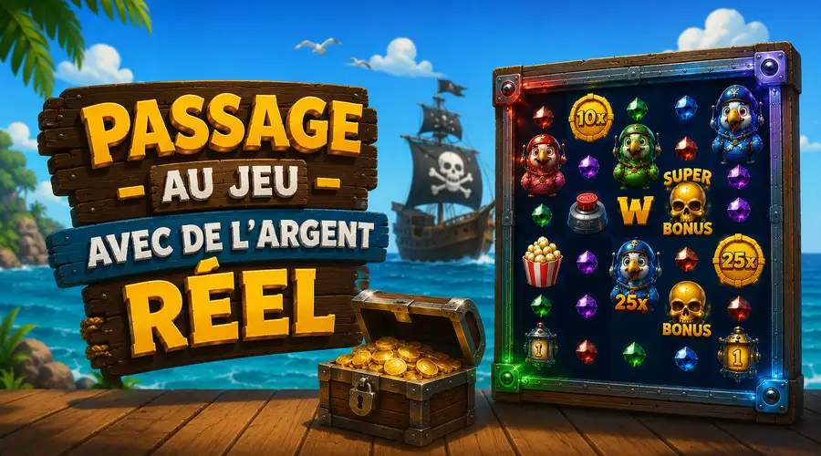 Passage au jeu avec de l'argent réel